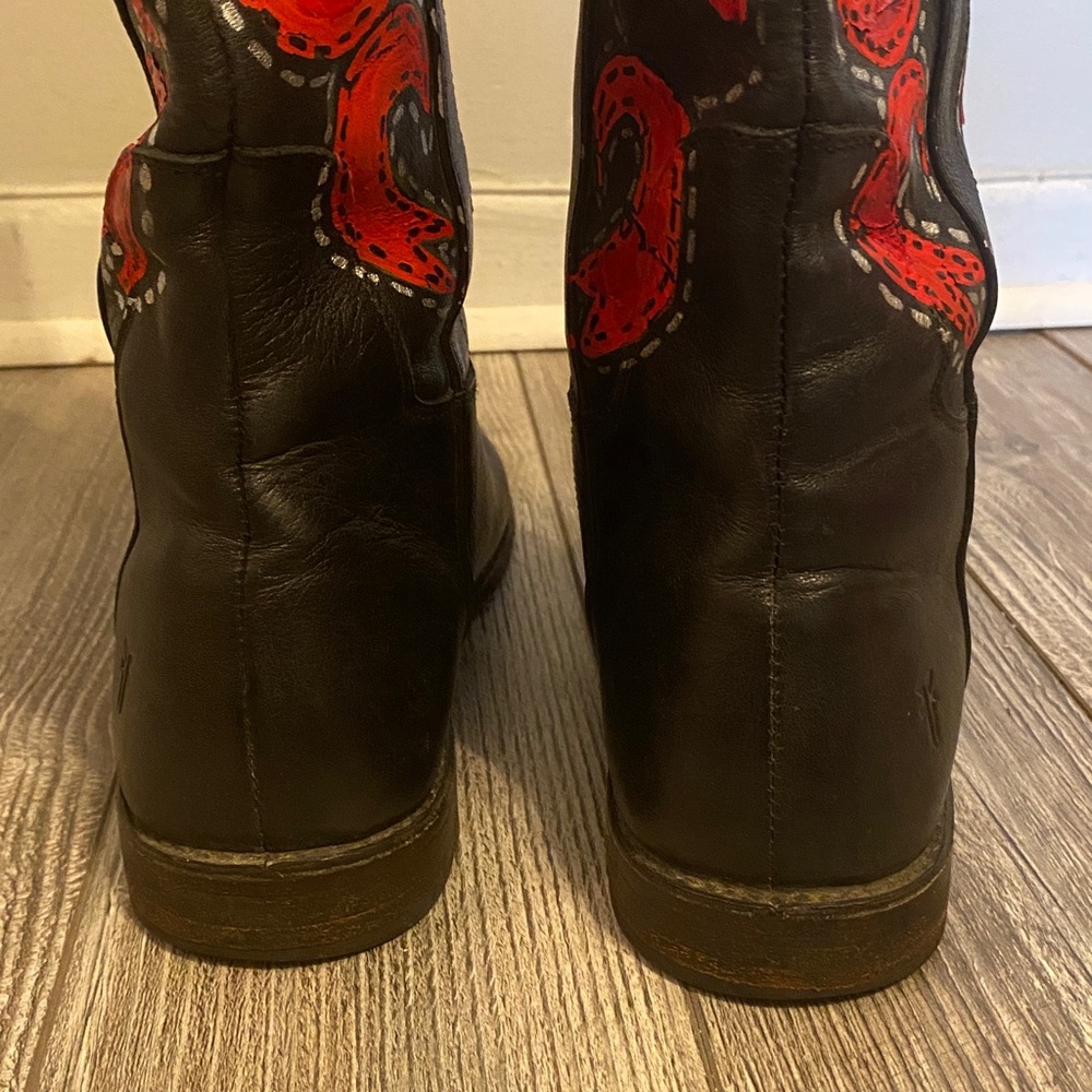 Frye Paige Black Leather Boots – Tall Leather Size 8.5 B - Picture 12 of 17